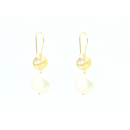 PENDIENTES EN ORO DE 18KT CON PERLAS