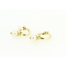 PENDIENTES EN ORO DE 18KT CON PERLAS