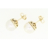 PENDIENTES EN ORO DE 18KT CON PERLAS