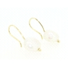 PENDIENTES EN ORO CON PERLAS PLANAS