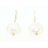 PENDIENTES EN ORO CON PERLAS PLANAS