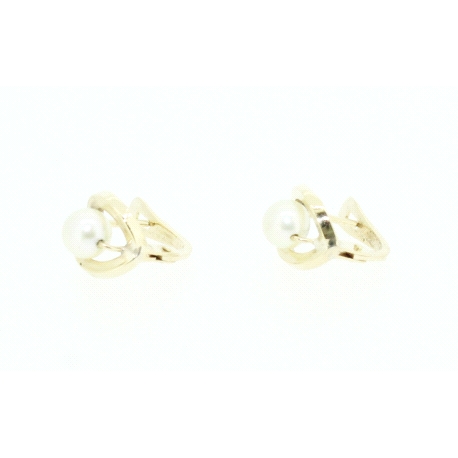 PENDIENTES EN ORO DE 18KT CON PERLAS