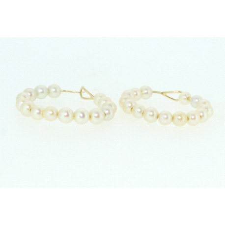 PENDIENTES EN ORO CON PERLAS