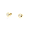 PENDIENTES DORMILONES EN ORO CON 0.25 CT EN BRILLANTES