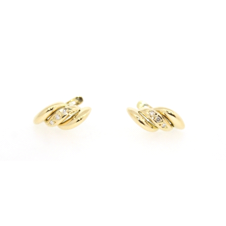 PENDIENTES EN ORO CON 0.12 CT EN DIAMANTES