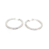 AROS EN ORO BLANCO CON 6.5 CT EN BRILLANTES