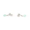 PENDIENTES CON ESMERALDAS Y DIAMANTES