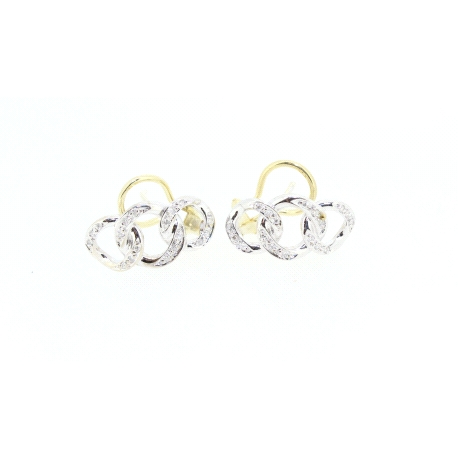 PENDIENTES BARBADOS EN ORO CON 0,20CT EN DIAMANTES