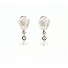 PENDIENTES EN ORO CON DIAMANTES Y PERLAS