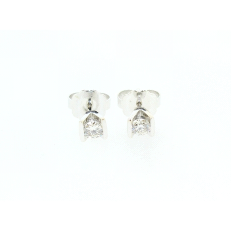 PENDIENTES DORMILONES EN ORO CON 0,8CT EN BRILLANTES