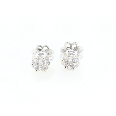 PENDIENTE DORMILONES CON 0,8CT EN DIAMANTES