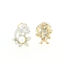 PENDIENTES EN ORO CON DIAMANTES Y PERLAS