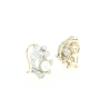 PENDIENTES EN ORO CON DIAMANTES Y PERLAS