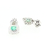 PENDIENTES CON DIAMANTES Y ESMERALDAS