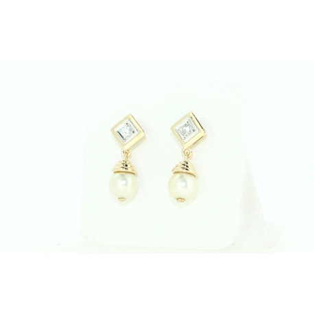 PENDIENTES CON 0,20CT EN BRILLANTES