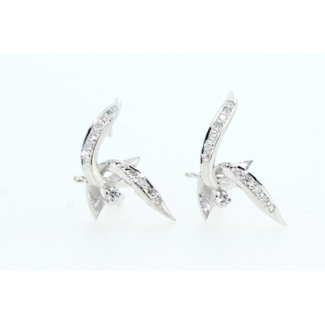 PENDIENTES CON 0,35CT EN BRILLANTES