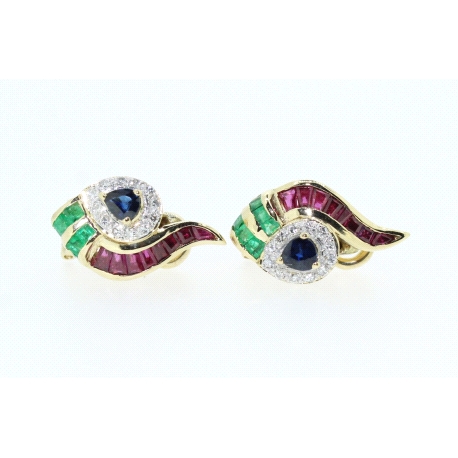 PENDIENTES  CON 0,15CT EN BRILLANTES