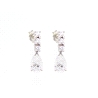 PENDIENTES EN ORO BLANCO CON CIRCONITAS