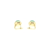 PENDIENTES EN ORO CON JADE VERDE