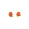 PENDIENTES ANTIGUOS EN ORO CON CORAL