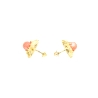 PENDIENTES ANTIGUOS EN ORO CON CORAL