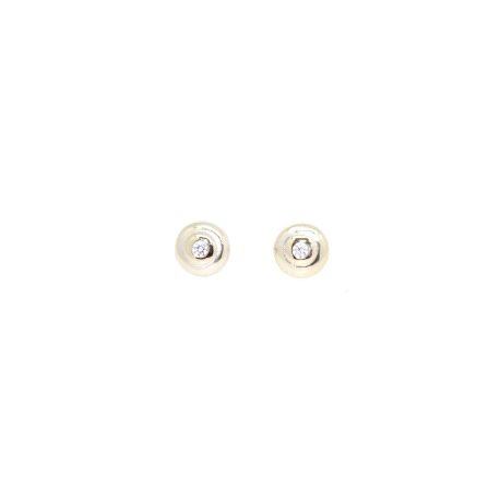 PENDIENTES EN ORO BLANCO CON CIRCONITAS