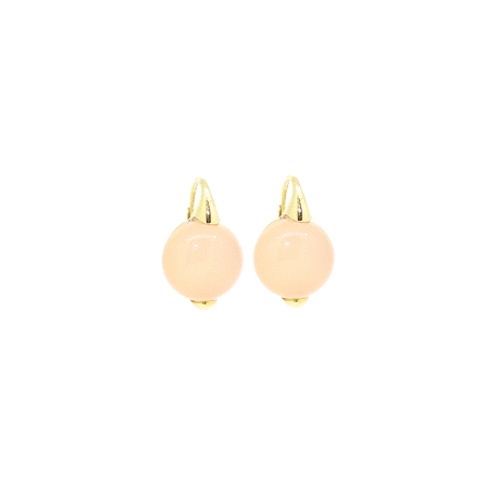 PENDIENTES EN ORO CON CUARZO ROSA