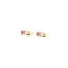 PENDIENTES EN ORO CON GEMA ROSA