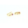 PENDIENTES EN ORO CON GEMA ROSA