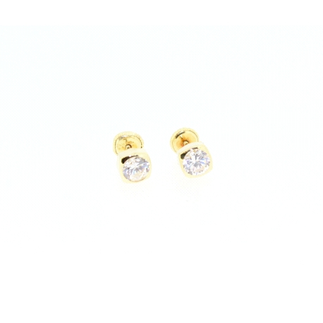 PENDIENTES EN ORO DE 18 KT CON CIRCONITA