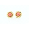 PENDIENTES ANTIGUOS CON CORAL EN ORO