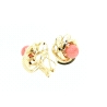 PENDIENTES ANTIGUOS CON CORAL EN ORO