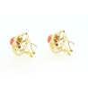 PENDIENTES ANTIGUOS CON CORAL EN ORO