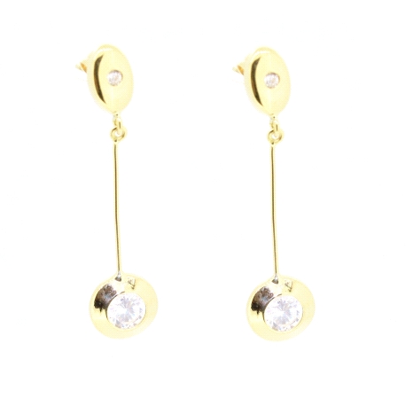 PENDIENTES EN ORO DE 18KT CON CIRCONITAS