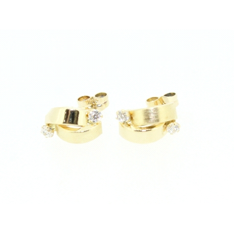 PENDIENTES EN ORO DE 18KT CON CIRCONITAS