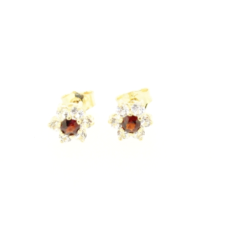 PENDIENTES CON RUBIES Y CIRCONITAS