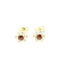 PENDIENTES CON RUBIES Y CIRCONITAS