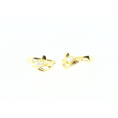 PENDIENTES EN ORO DE 18KT CON CIRCONITAS