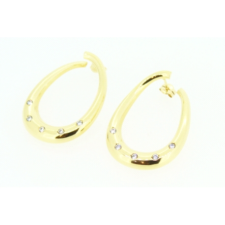 PENDIENTES EN ORO DE 18KT CON CIRCONITAS