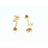 PENDIENTES EN ORO DE 18KT CON RUBIES