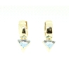 PENDIENTES EN ORO CON TOPACIO AZUL