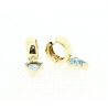 PENDIENTES EN ORO CON TOPACIO AZUL