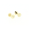 PENDIENTES FLOR EN ORO CON CIRCONITAS