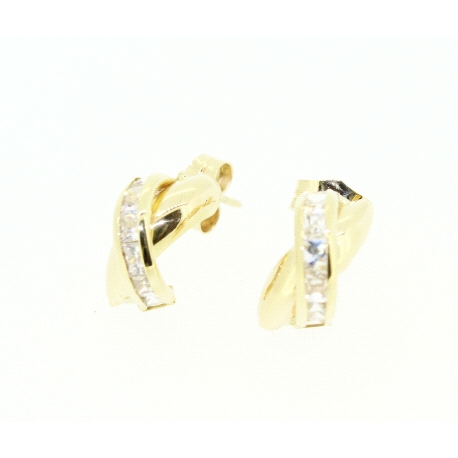 PENDIENTES EN ORO DE 18KT CON CIRCONITAS