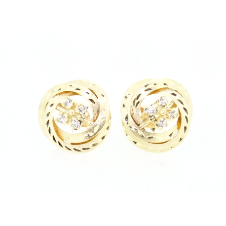 PENDIENTES EN ORO DE 18KT CON CIRCONITAS