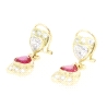 PENDIENTES  CON CIRCONITAS Y RUBIES