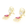 PENDIENTES  CON CIRCONITAS Y RUBIES