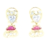 PENDIENTES  CON CIRCONITAS Y RUBIES