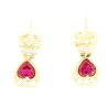 PENDIENTES  CON CIRCONITAS Y RUBIES