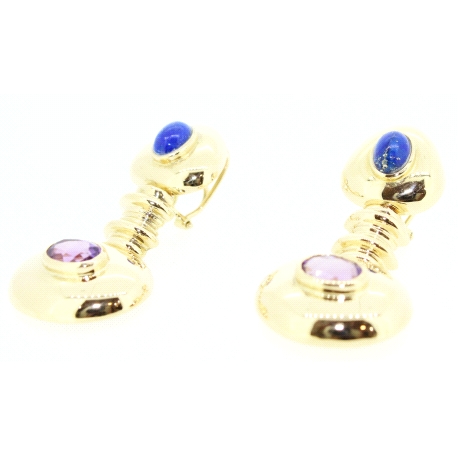 PENDIENTES CON LAPISLAZULI Y AMATISTA